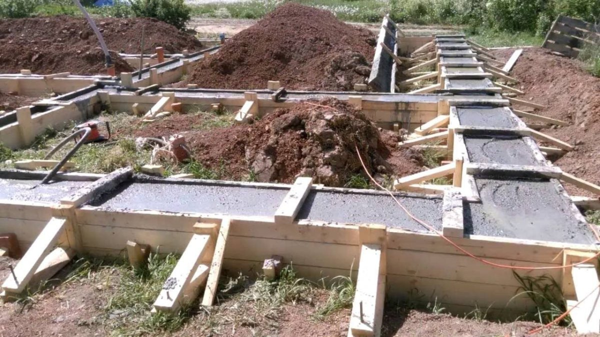 фундамент дома с ростверком