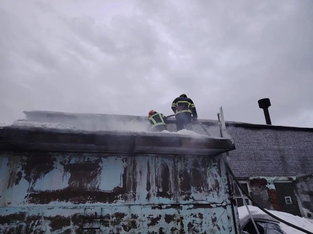 Пожар на автосервисе