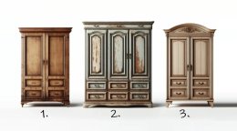 три старых шкафа
