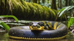 змея в болоте