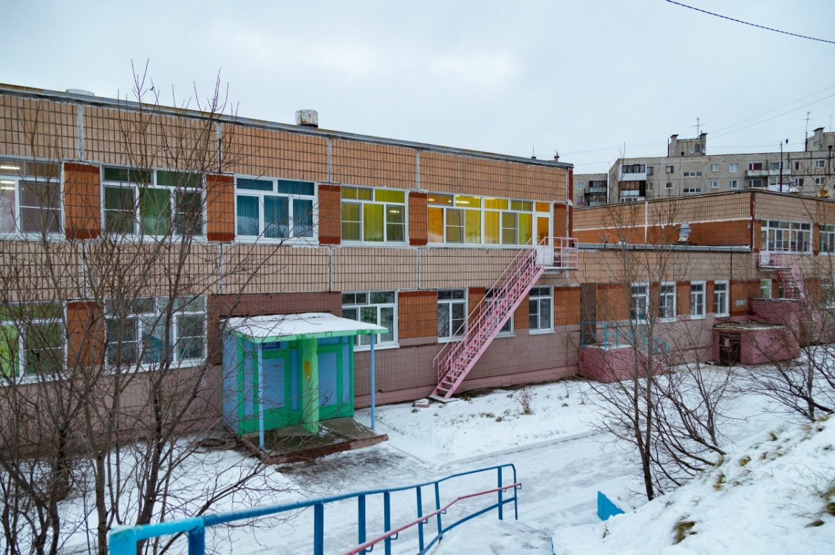 Здание детского сада в Мурманске.