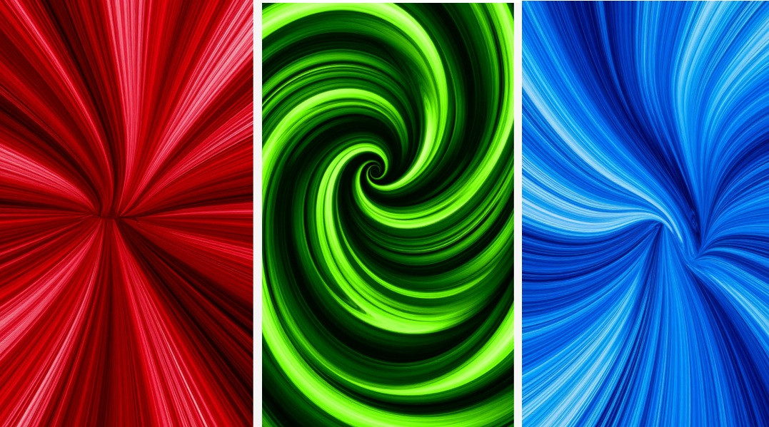 три цветных узора