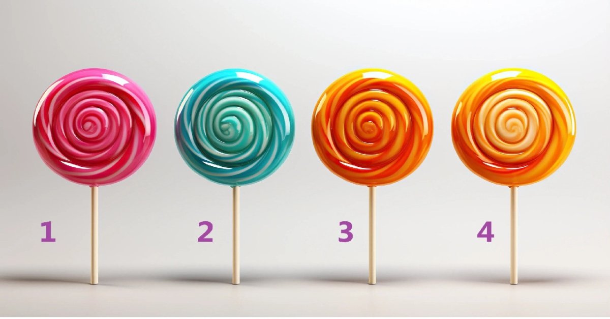 четыре конфеты на палочке