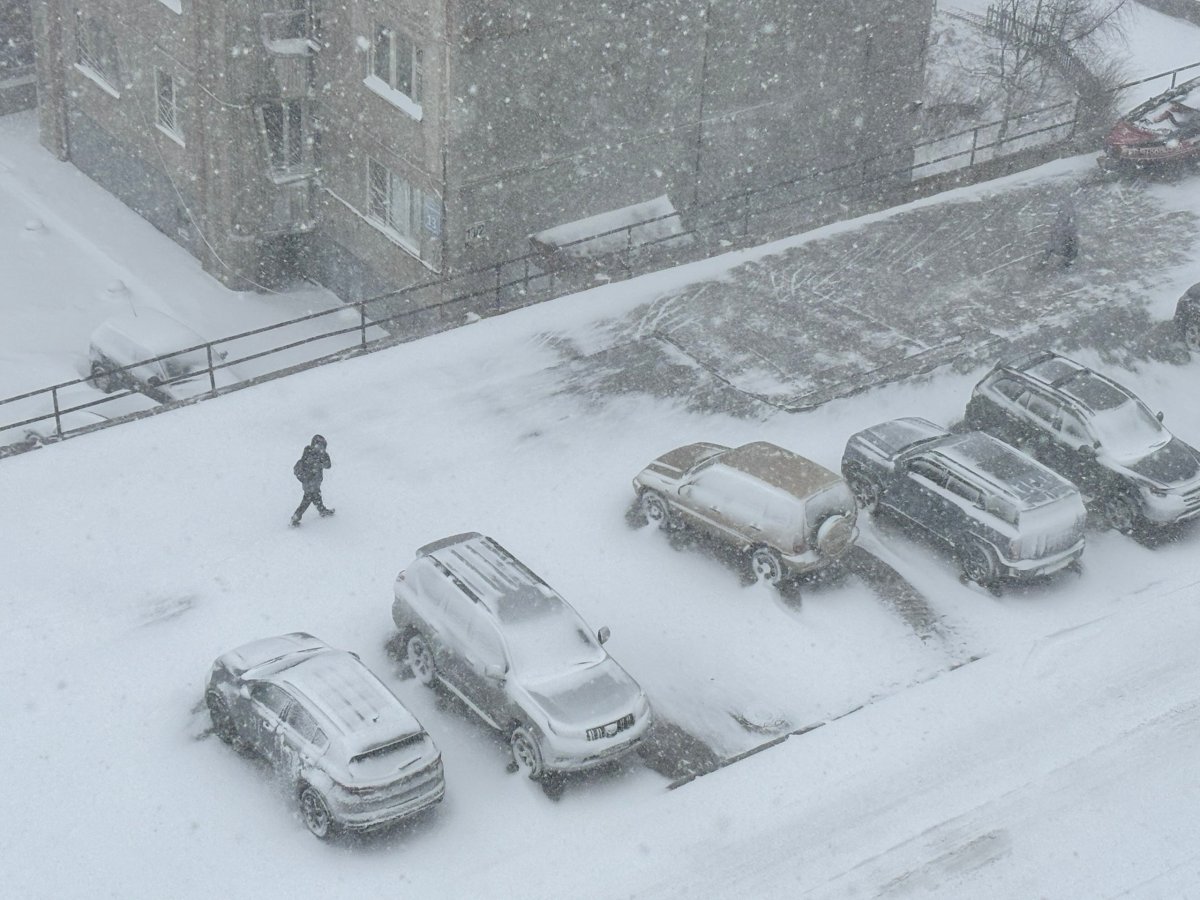 Зимняя погода в апреле в Мурманске