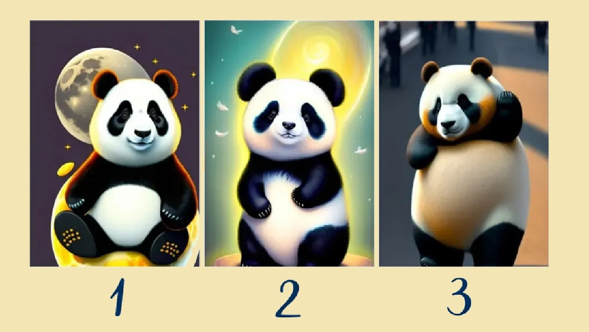 три панды
